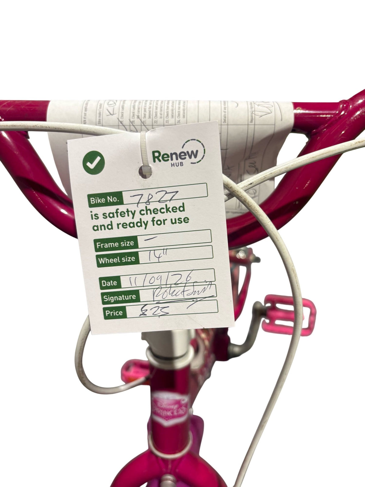 Serviced Princess Kids Bike 14" (Pre-Loved)