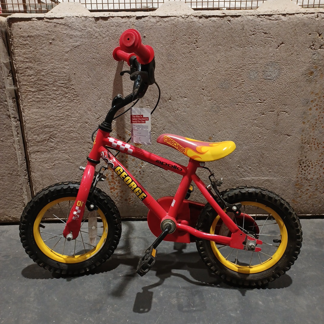 Apollo George Red Yellow Bike 12.5 Pre loved