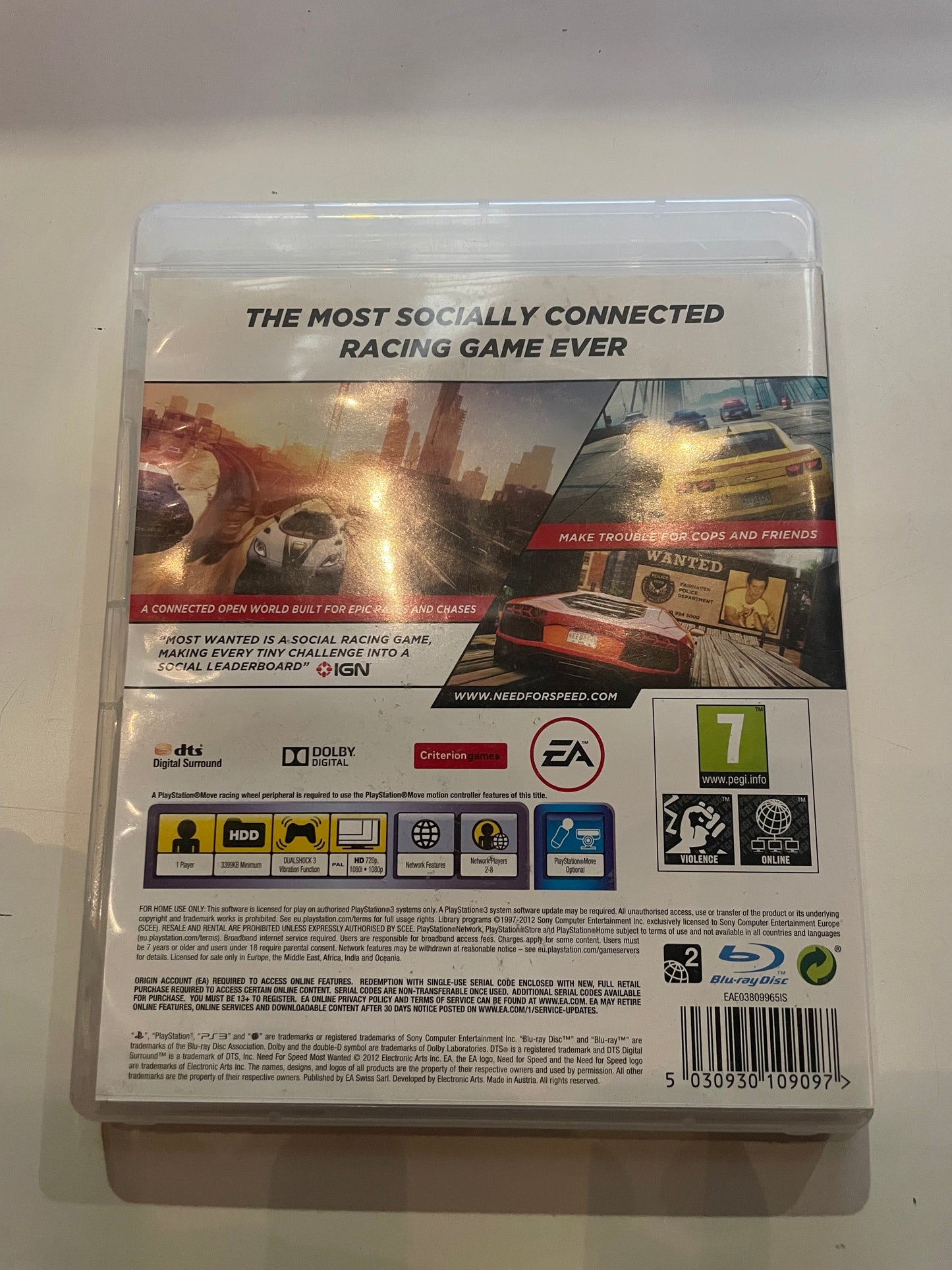 PS3 Need For Speed Most Wanted (Pre-Loved)