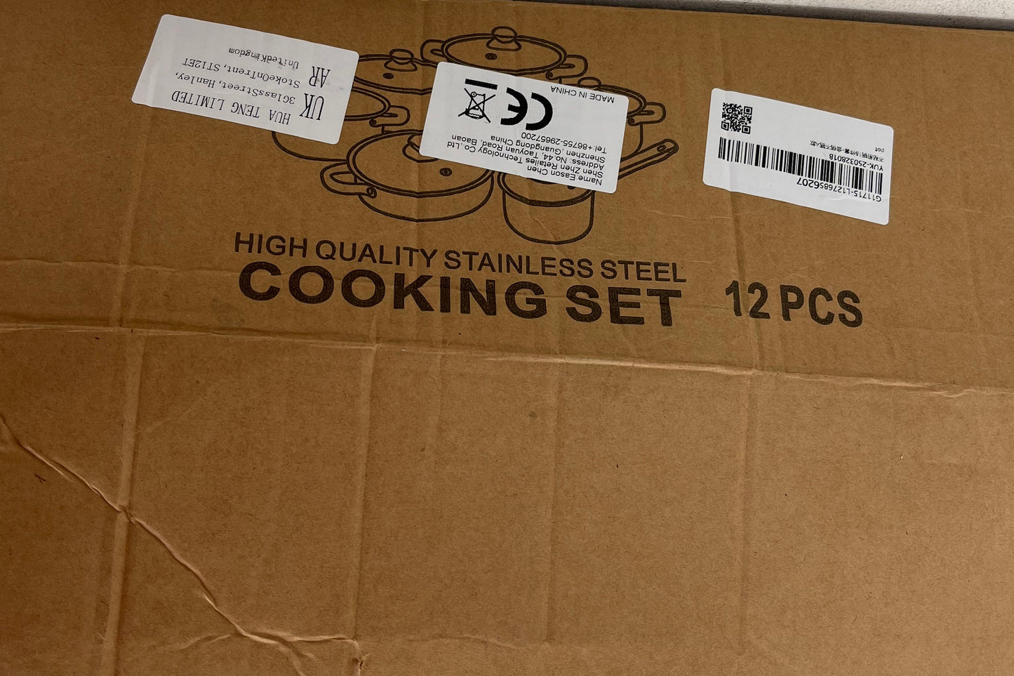 12-Piece Stainless Steel Pots And Pans Set (Unused)