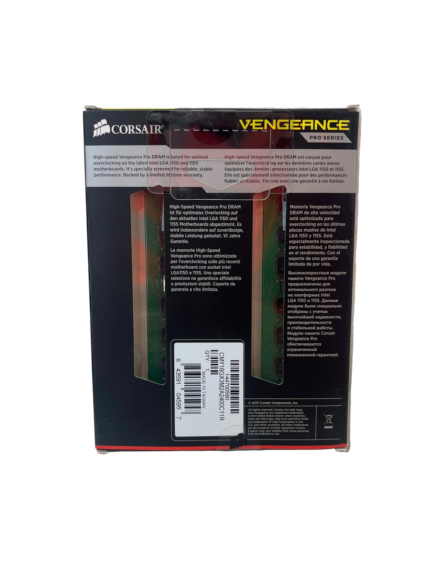 Corsair Vengeance Pro Series DDR3 RAM kit (New)