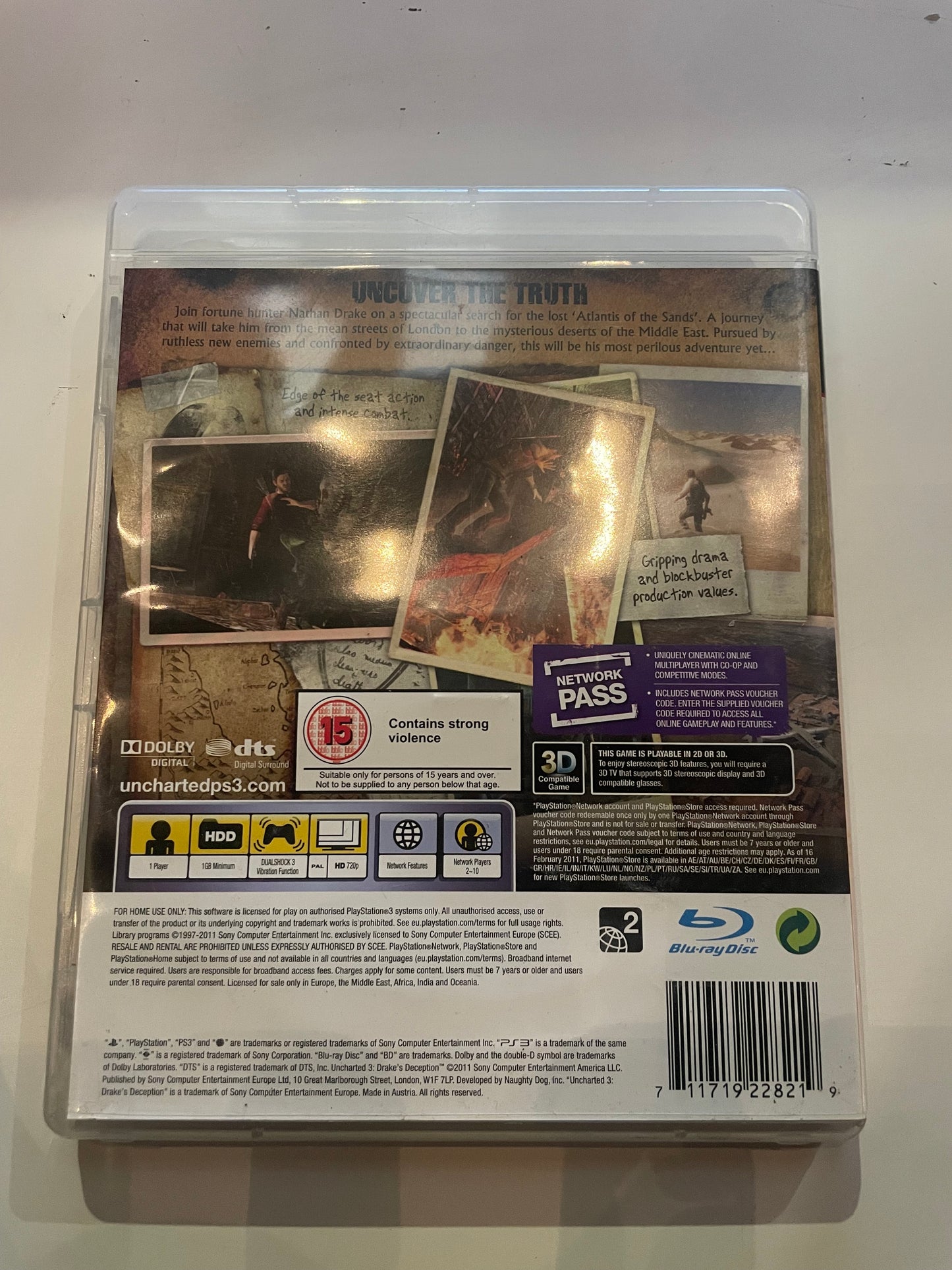 PS3 Uncharted 3 (Pre-Loved)