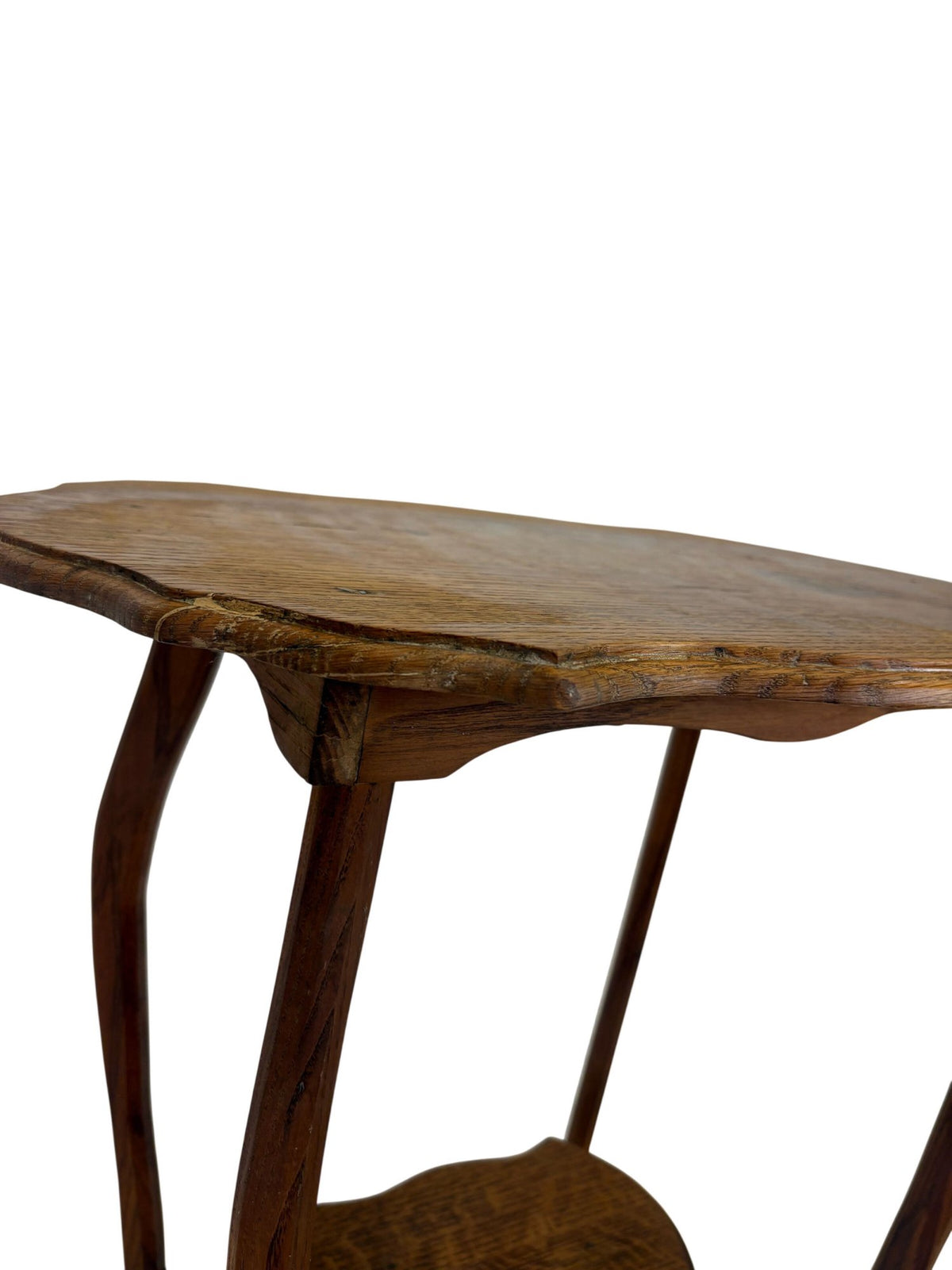 Vintage Unique Wooden Side Table Oval (Pre-Loved)