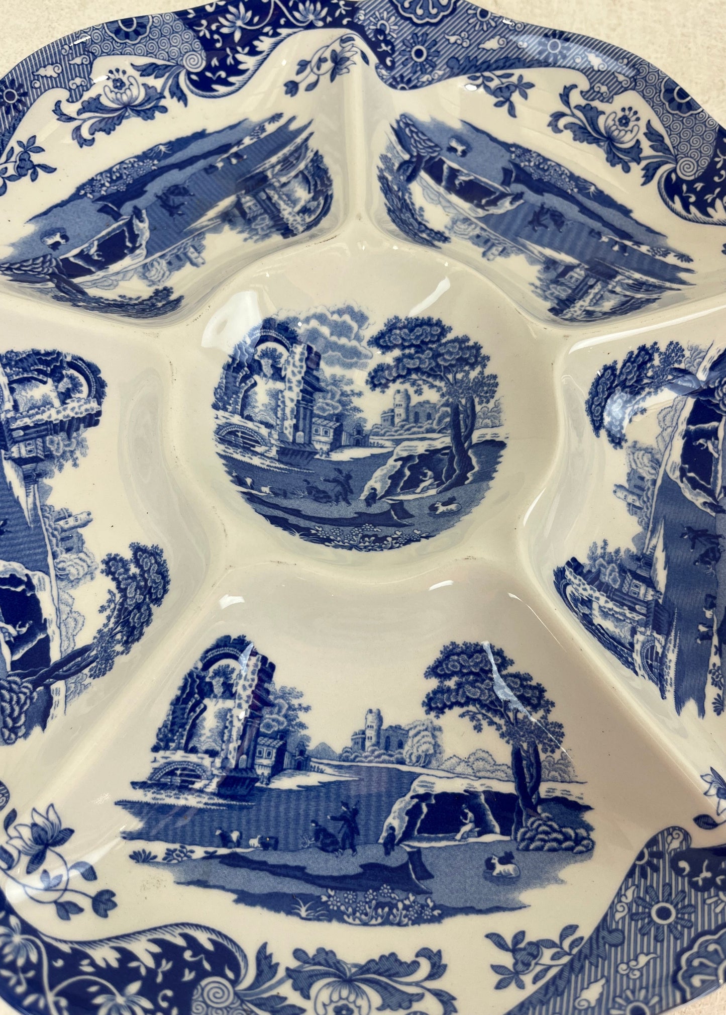 Spode Blue Italian Hors d'oeuvre Dip Tray (Pre-Loved)