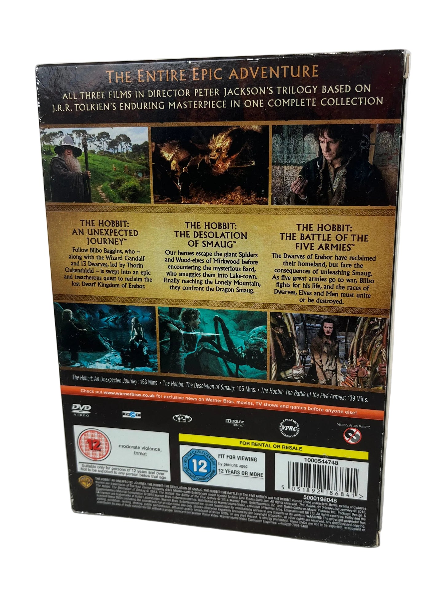 The Hobbit Motion Picture Trilogy DVD Box Set (Pre-Loved)