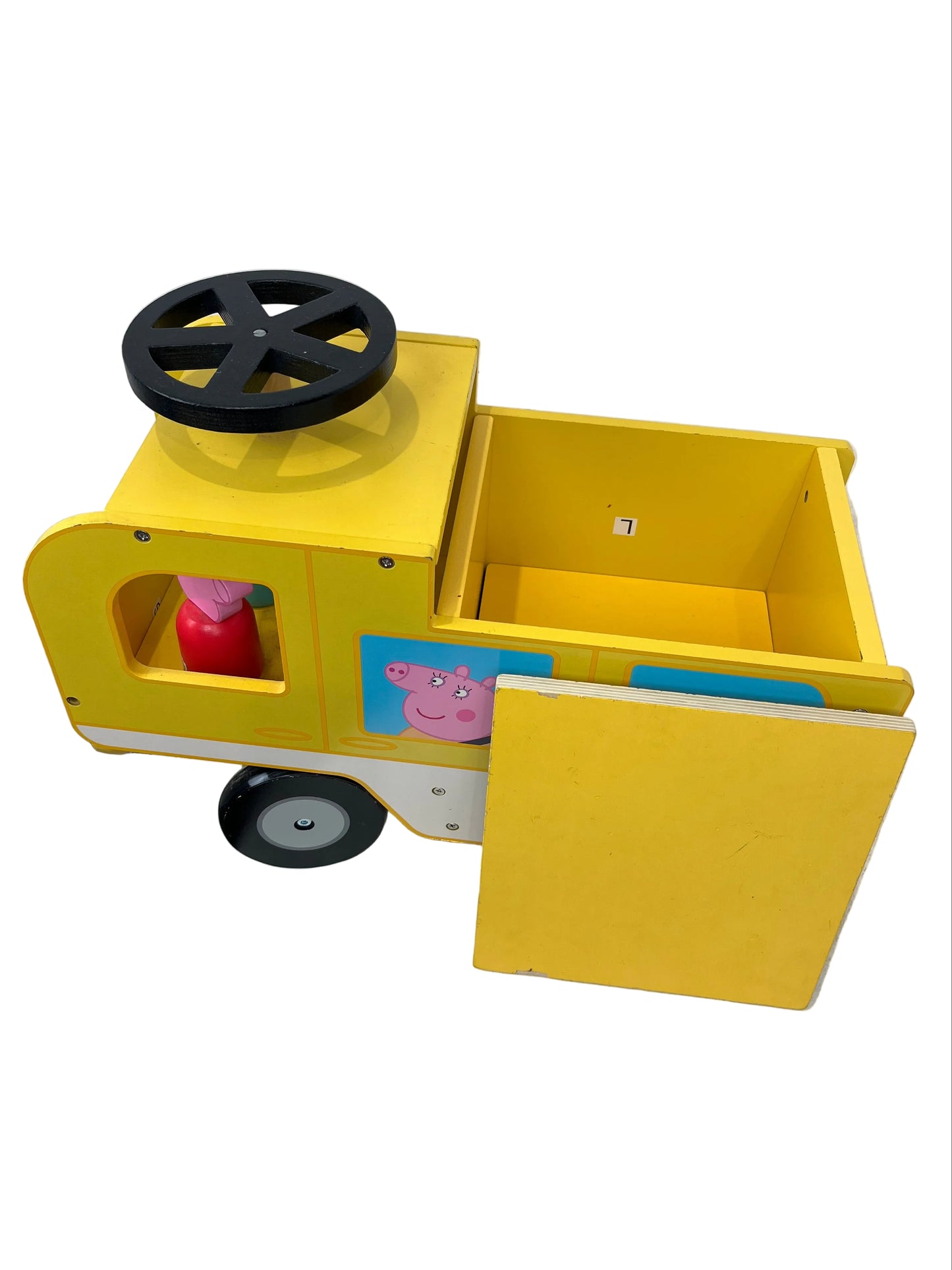 Peppa Pig Yellow Wooden Ride-On Campervan (Pre-Loved)