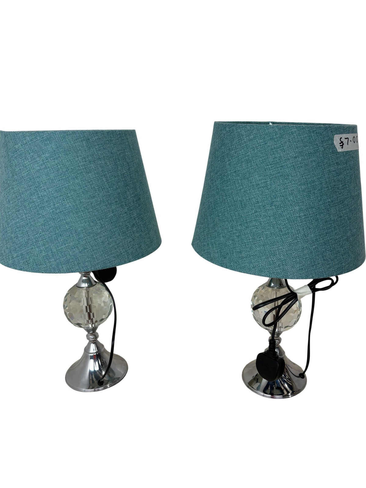 Crystal Table Lamps Set of Two (Unused)