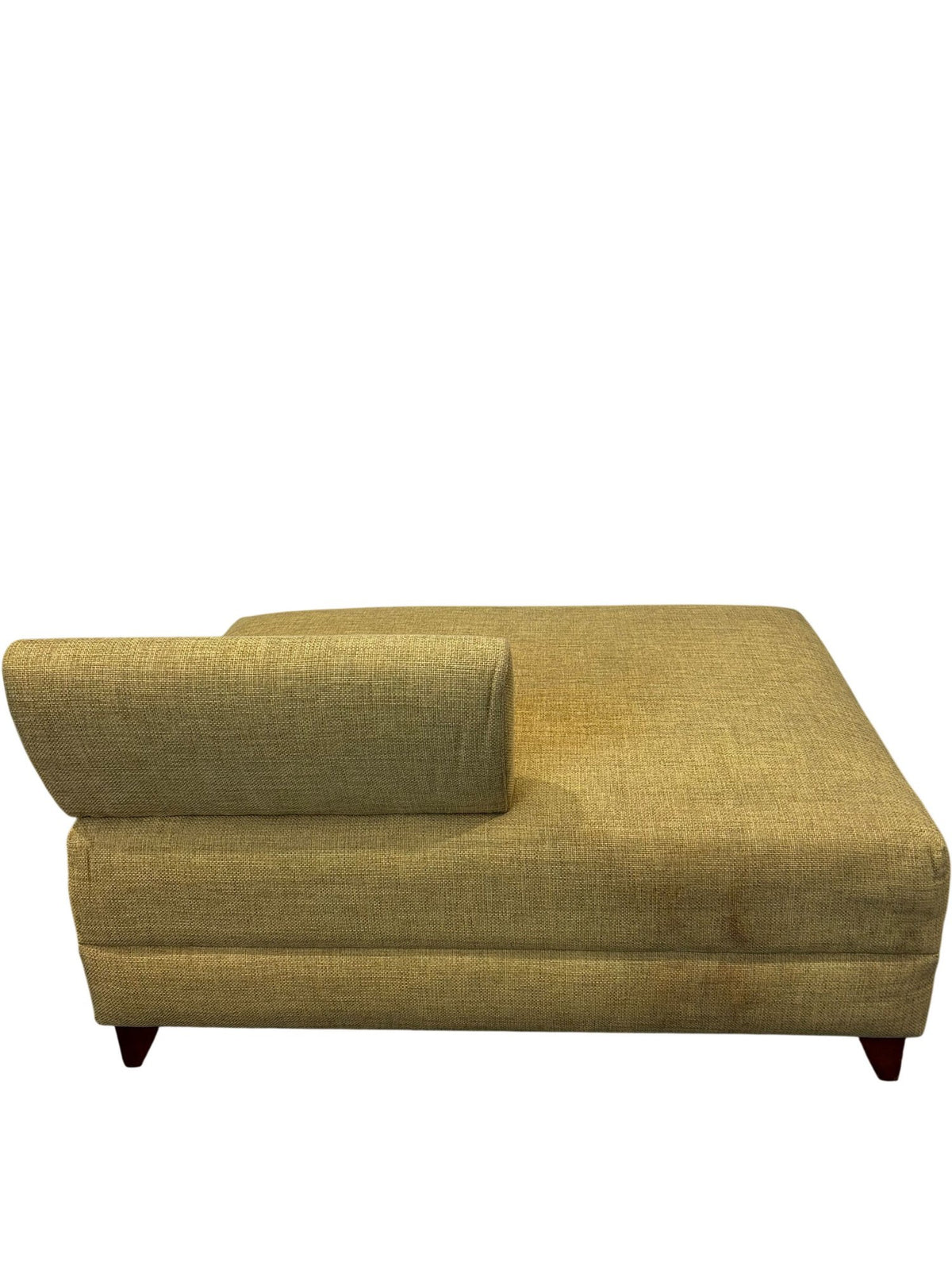 Mid Century Style Mustard Fabric Chaise Lounge Armless Daybed (Pre-Loved)