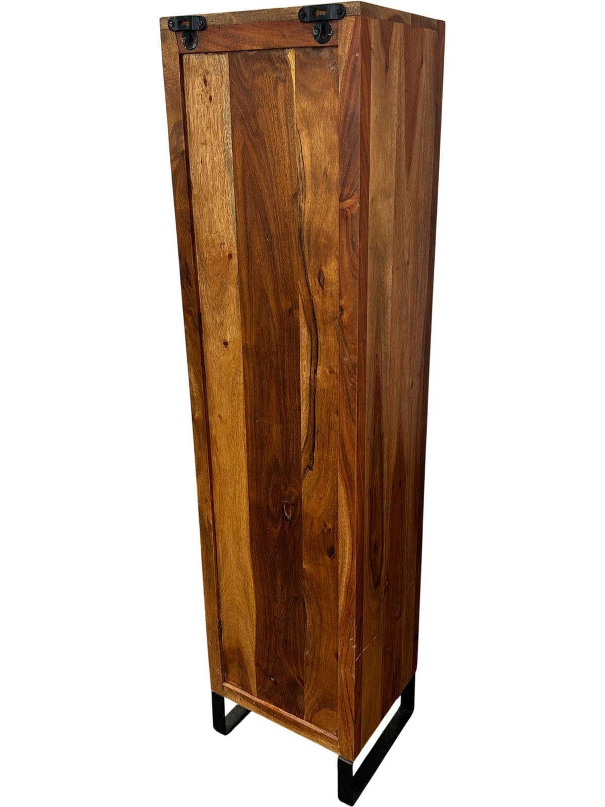 Tall Wooden Storage Cabinet with Shelves and Door Rustic Style (Pre-Loved)