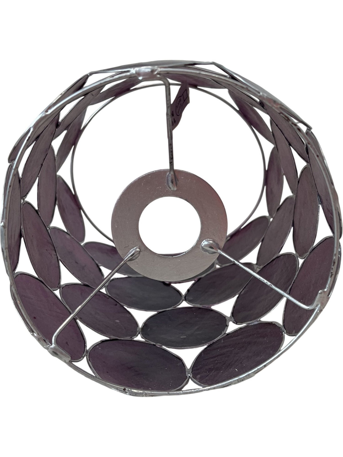 Purple Decorative Lampshade With Circular Design (Pre-Loved)