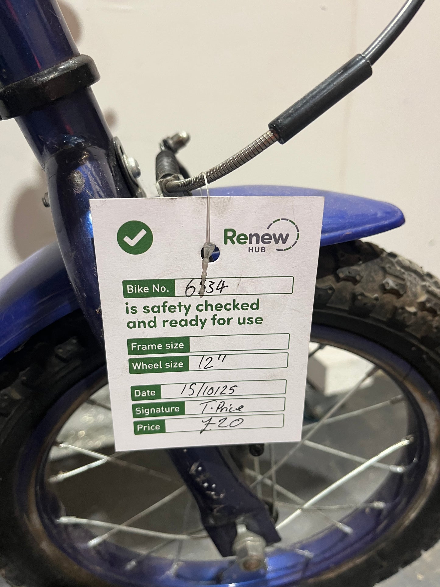 Apollo Moonman Navy Blue 12” Children’s Bike With Stabilisers (Pre-Loved)