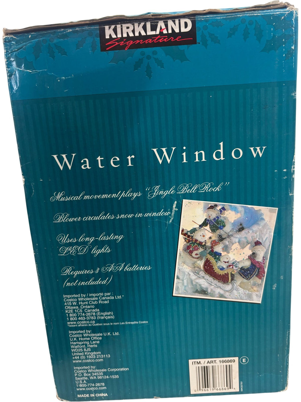 Kirkland Signature Water Window Snow Globe with Music