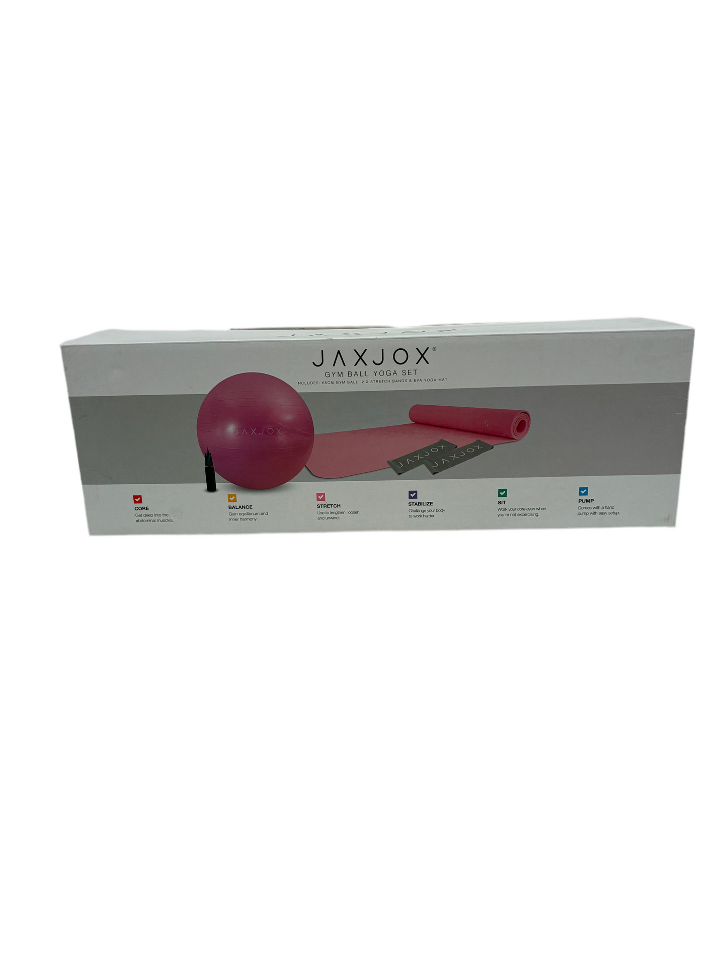 Jaxjox Gym Ball Yoga Set (New)