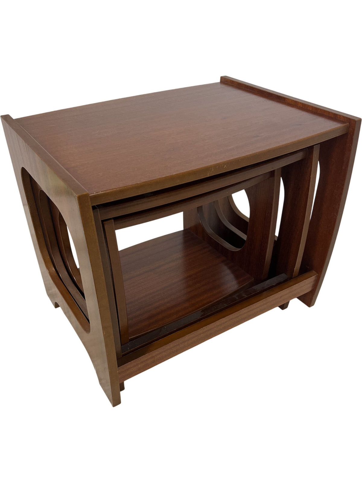 Vintage Retro Mid Century Modern Style Wood Nesting Tables Set (Pre-Loved)