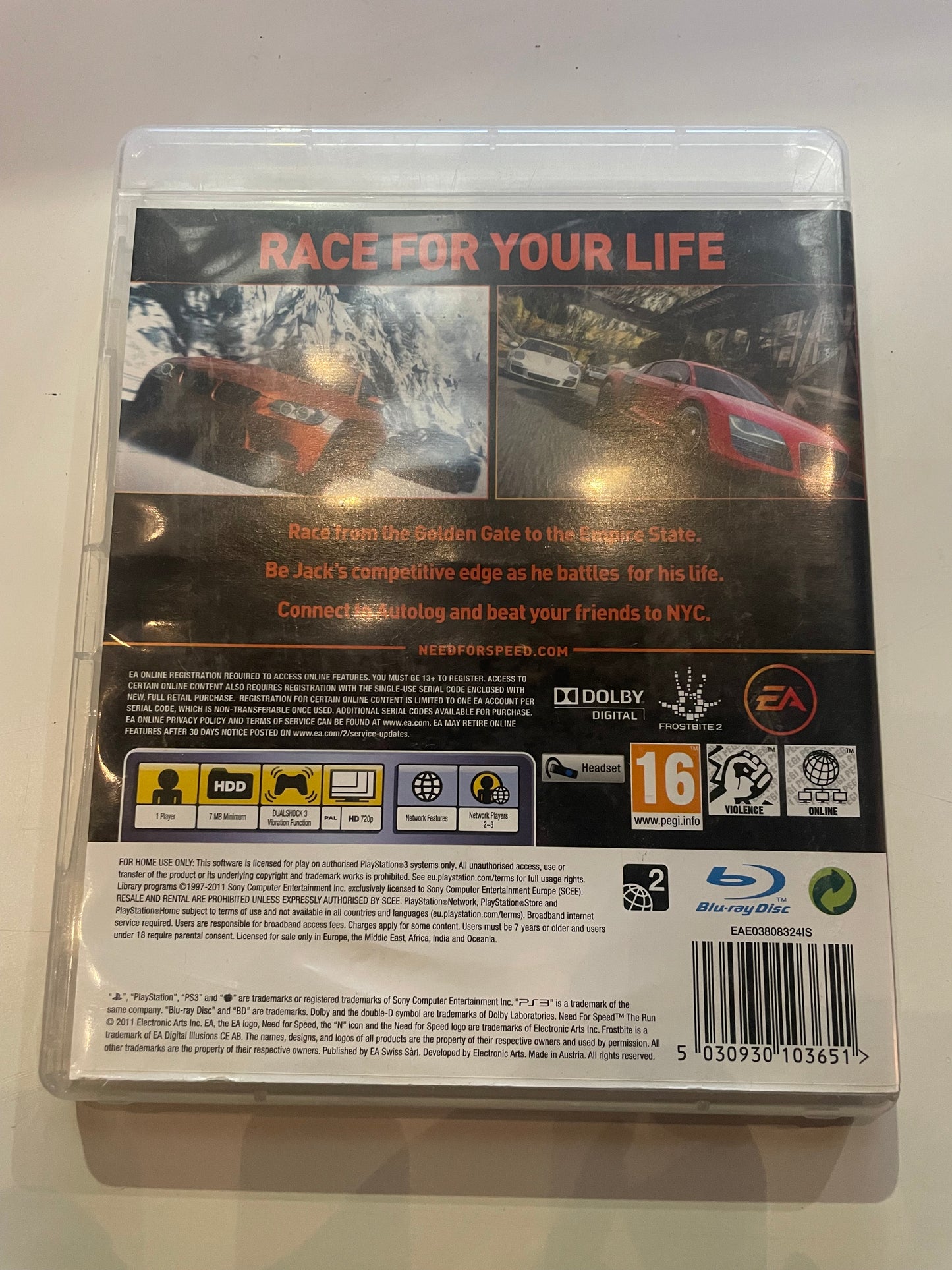 PS3 Need For Speed The Run (Pre-Loved)