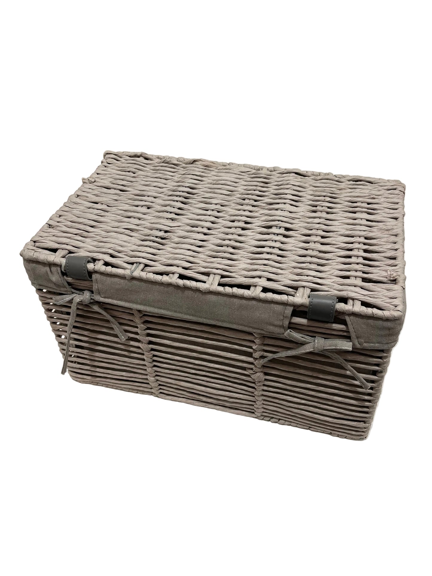 Purity Grey Woven Storage Trunk (Pre-Loved)
