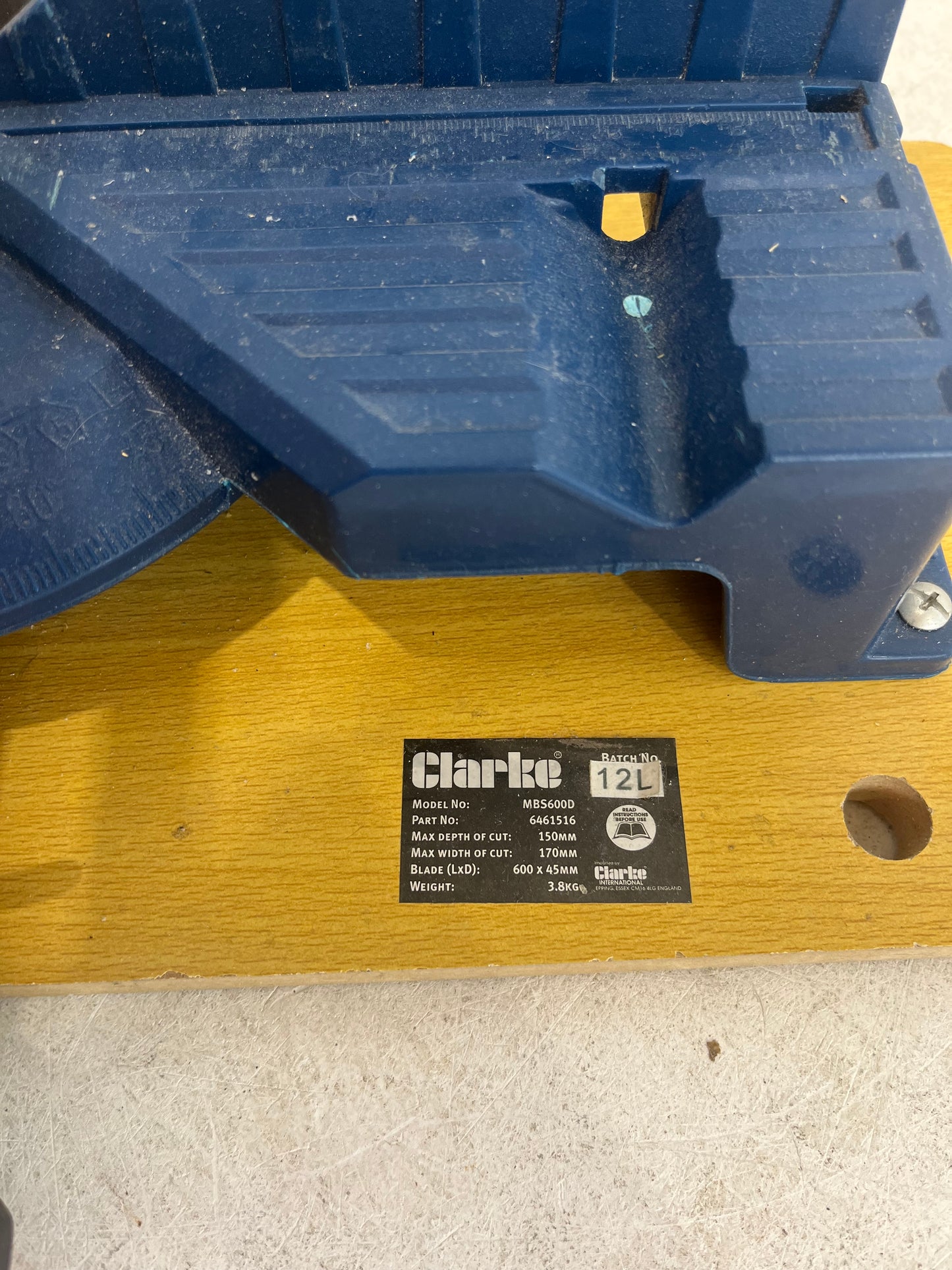 Clarke International MBS600D 600mm Compound Mitre Saw (Pre-Loved)