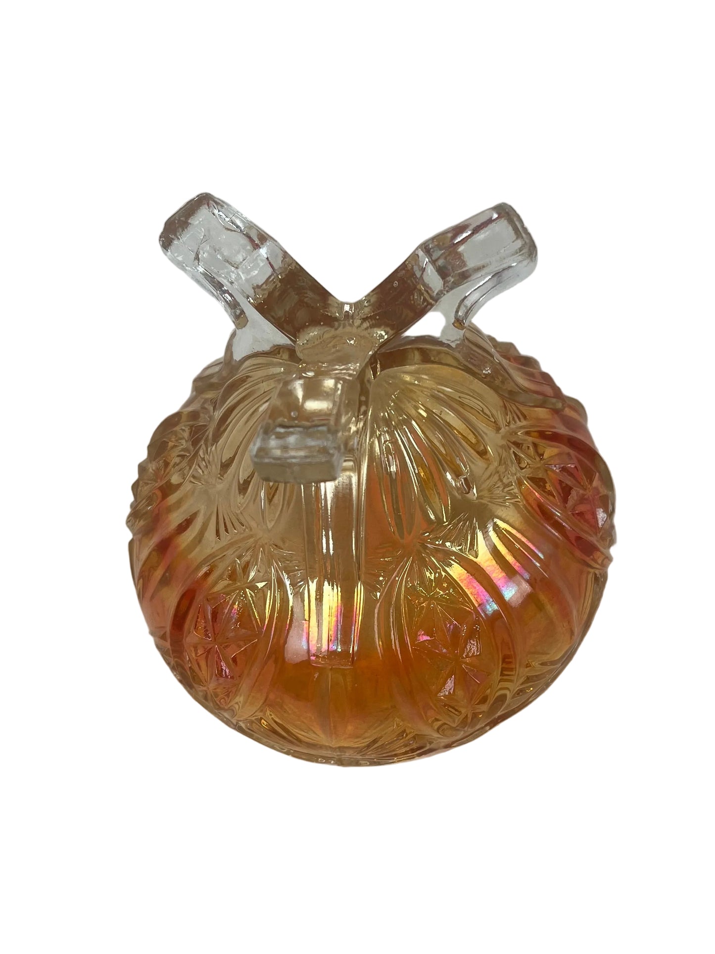 Vintage Marigold Carnival Glass Vase (Pre-Loved)