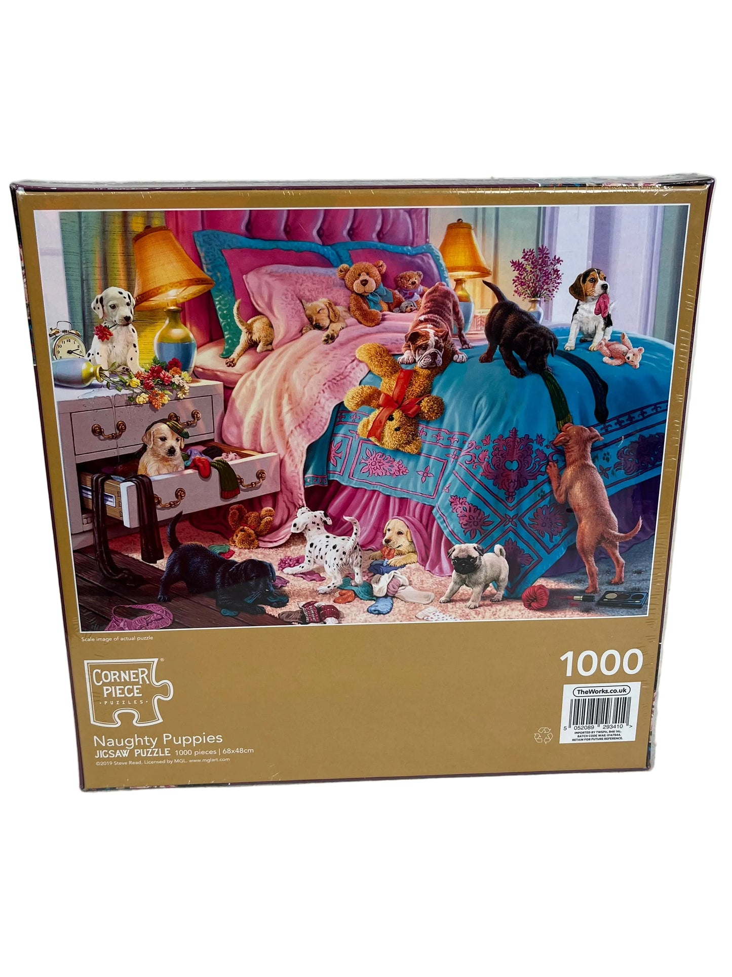 Naughty Puppies 1000 Piece Jigsaw Puzzle (New)