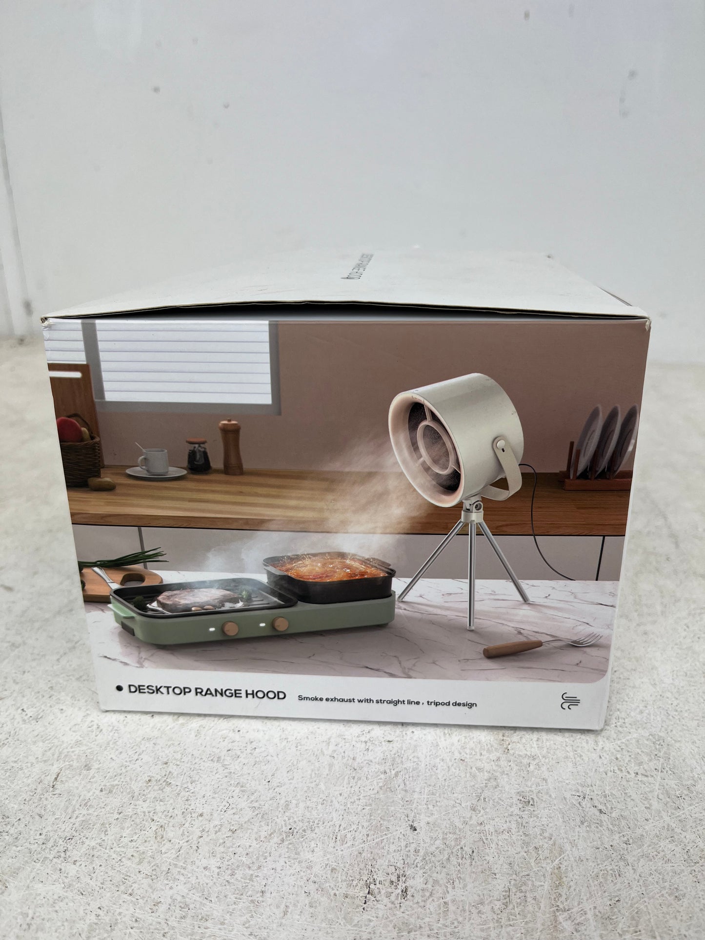 Desktop Range Hood Portable Clean Oil Fumes Suction Fan (New)