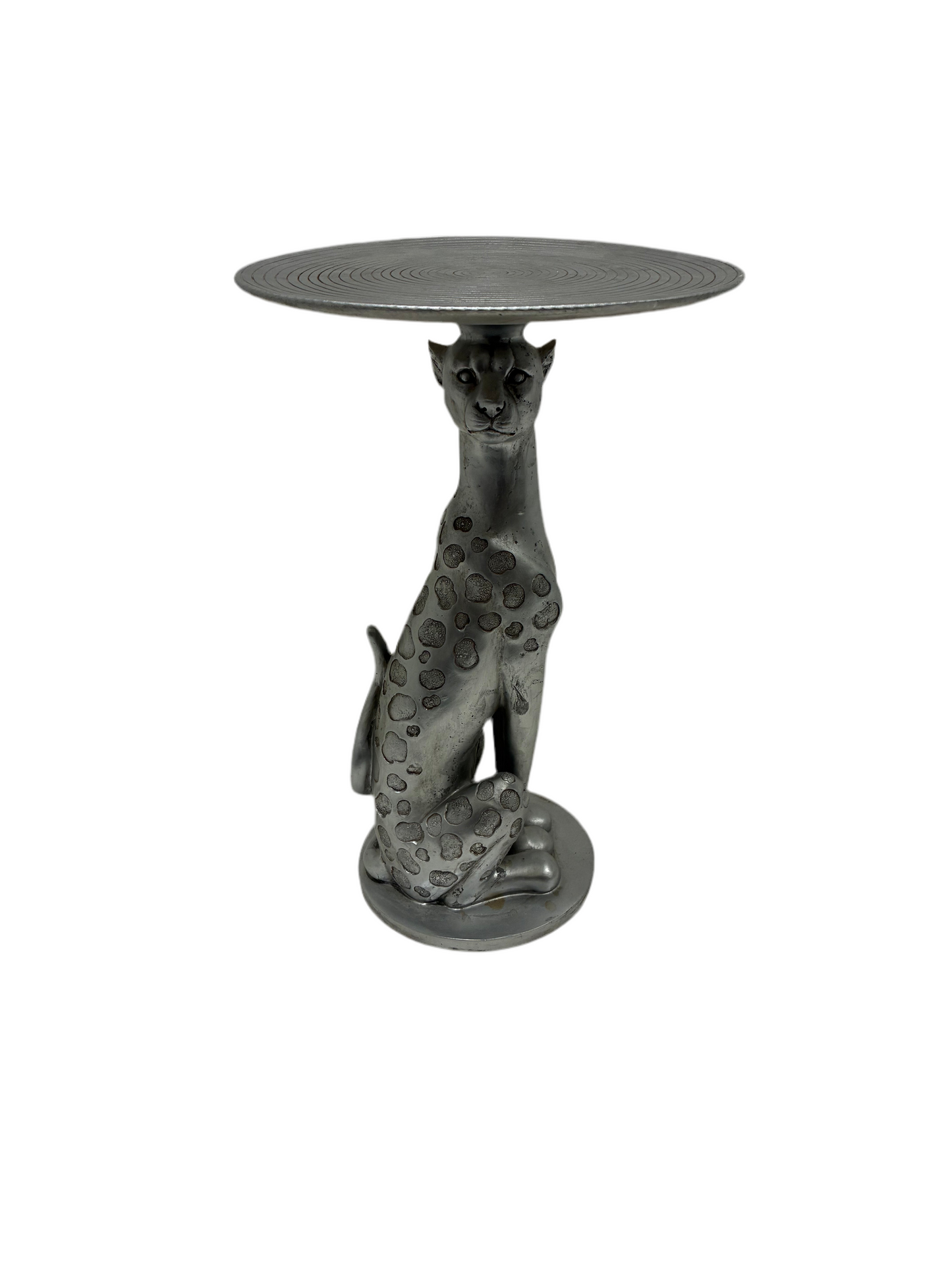 Silver Leopard Accent Table (Pre-loved)