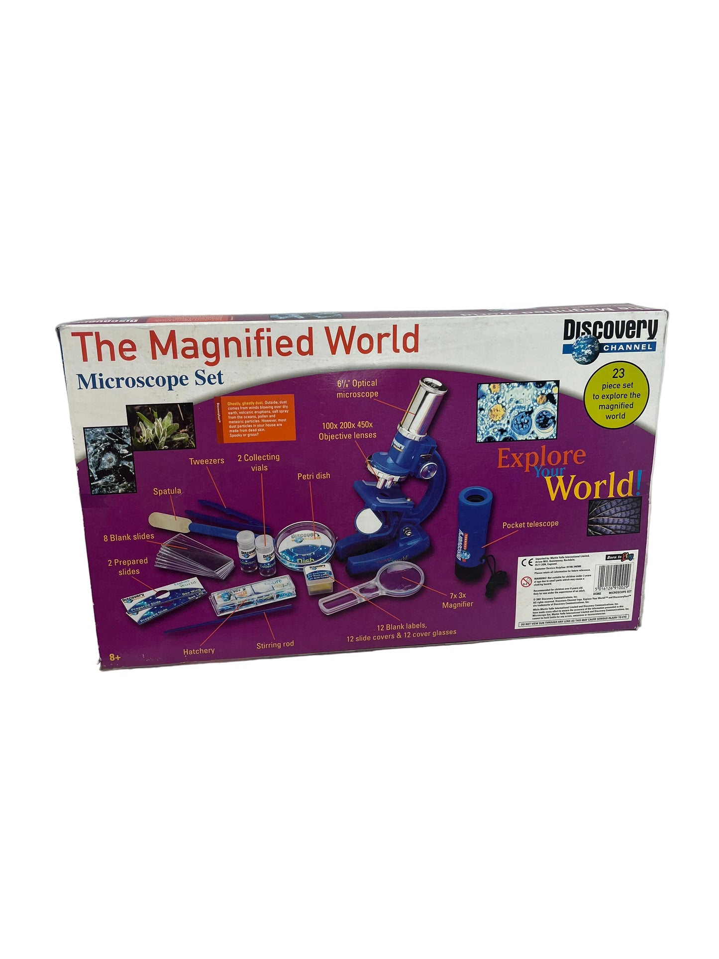 Discovery Channel The Magnified World Microscope Set (Pre-Loved)