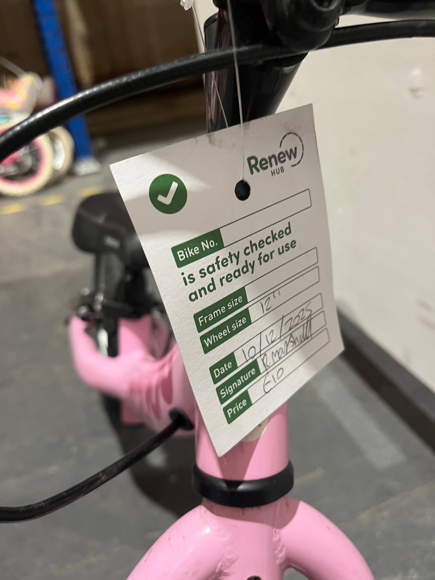 Scoot Light Pink 12” Children’s Balance Bike (Pre-Loved)