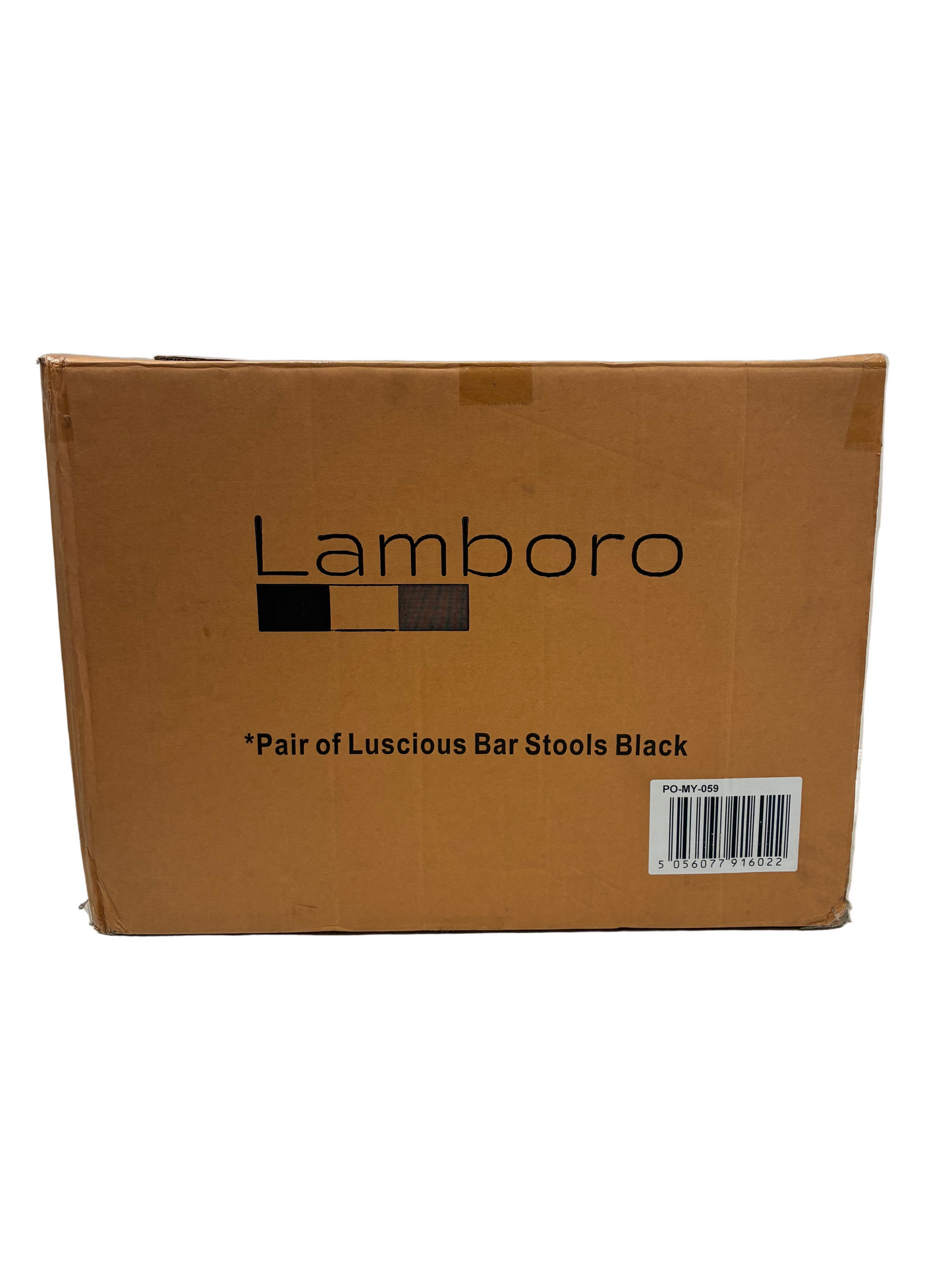 Lamboro Pair of Luscious Black Bar Stools (New)