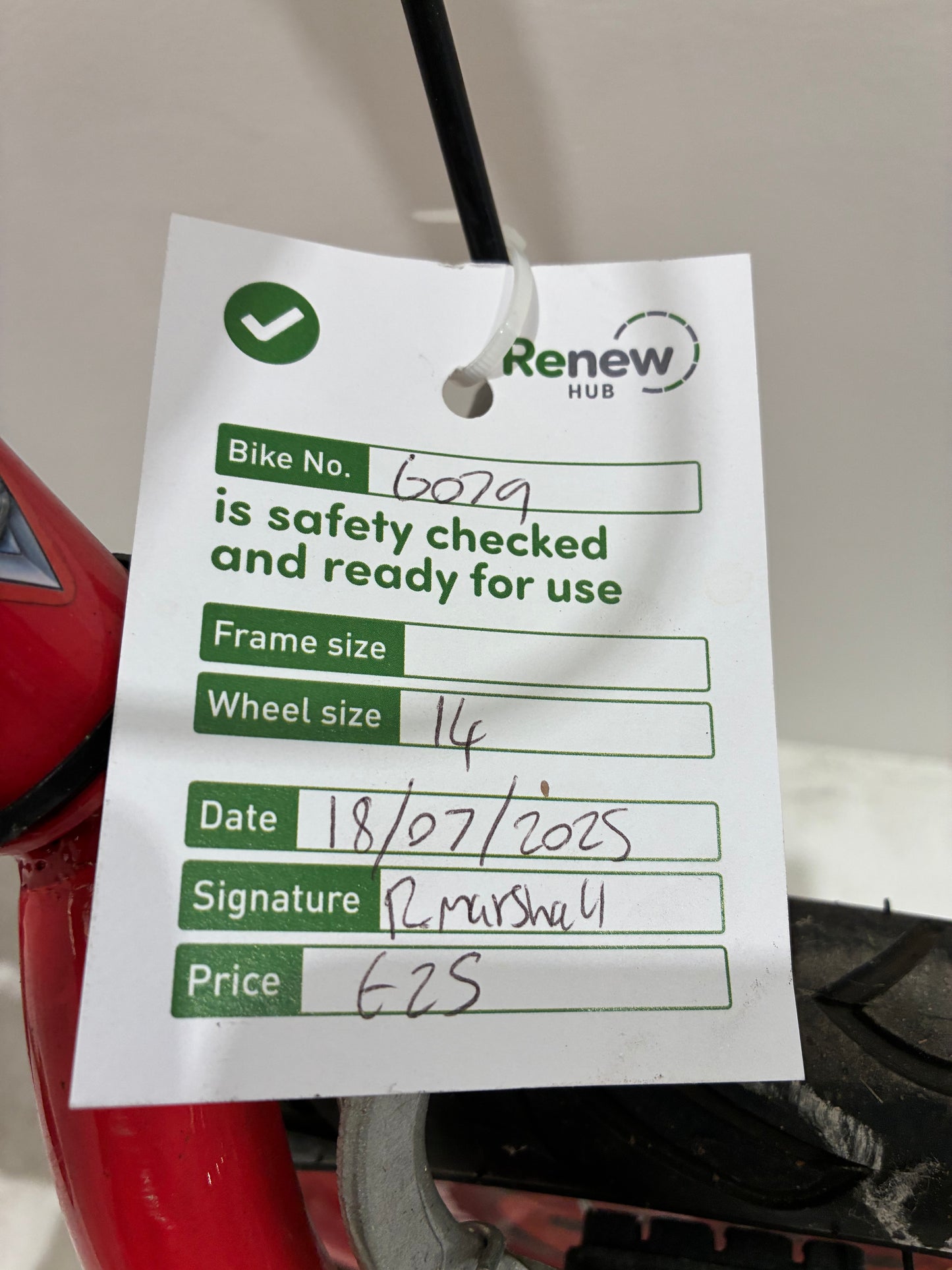 Disney Cars Lighting McQueen 14” Bike (Pre-loved)