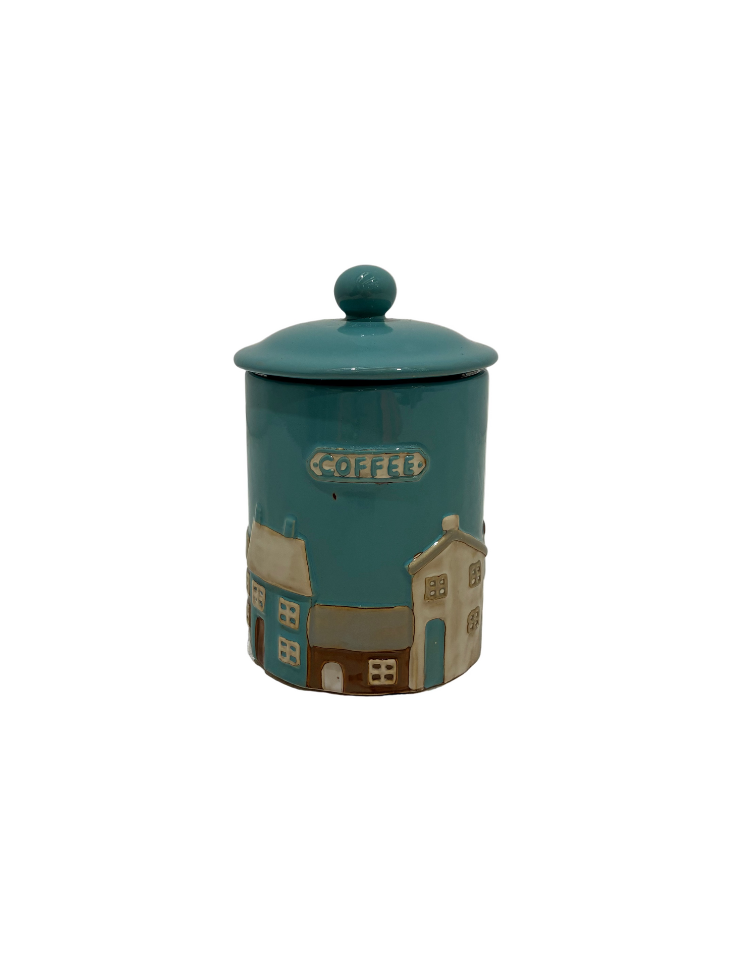 Home Comforts Blue Village Coffee Jar (New)