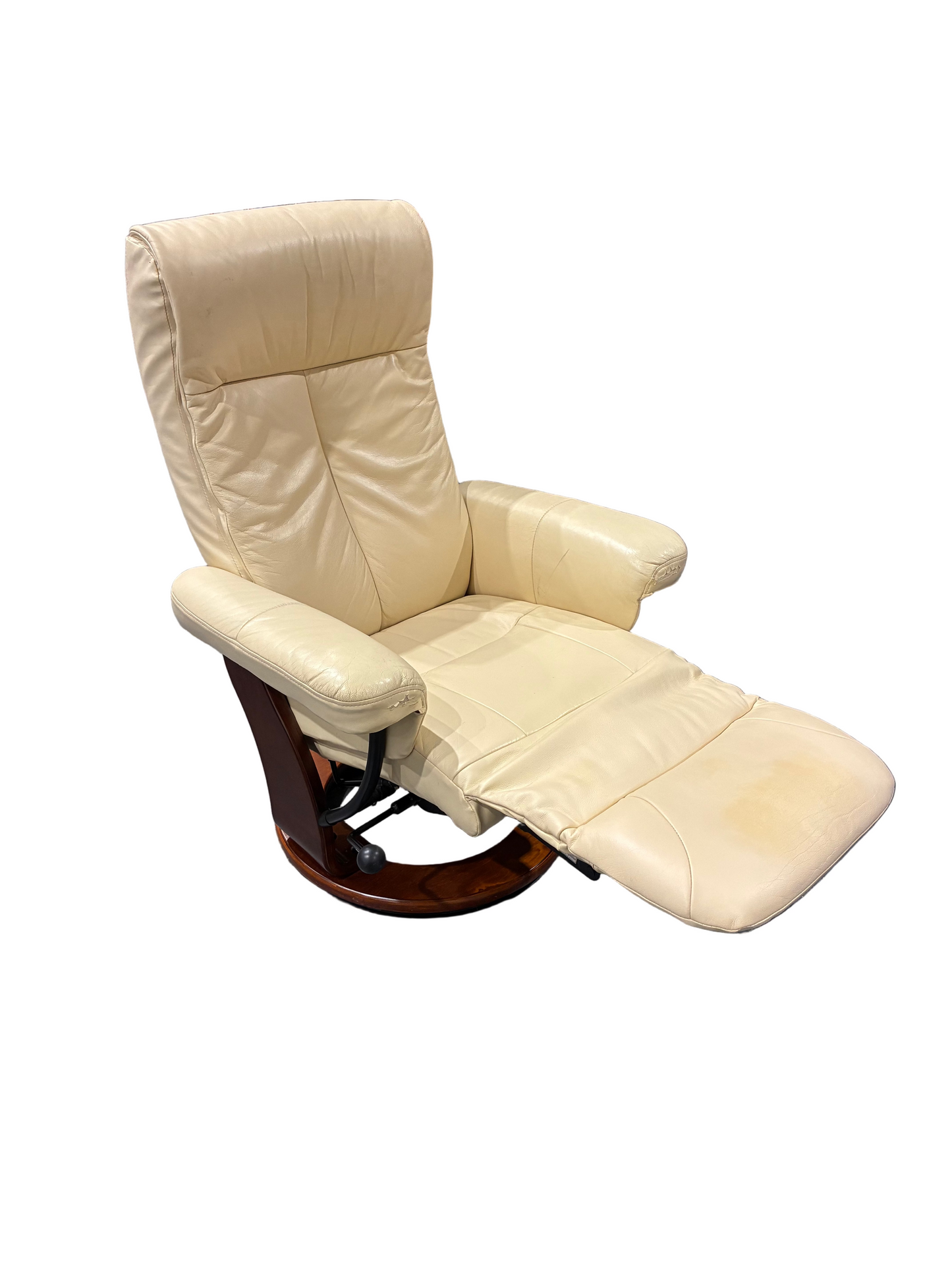 Leather Swivel Recliner Chair (Pre-loved)
