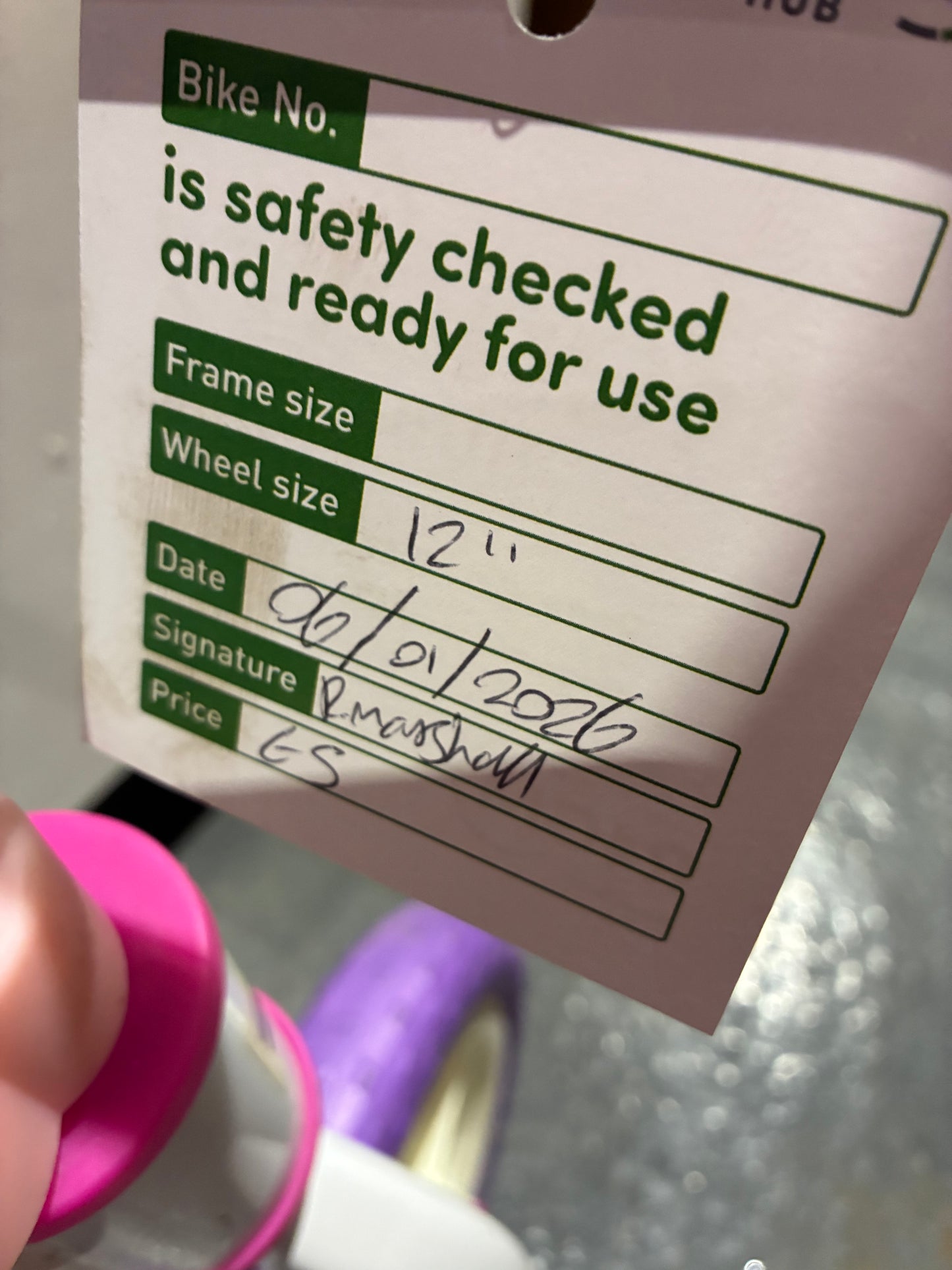 Unicorn 12” Balance Bike (Pre-loved)