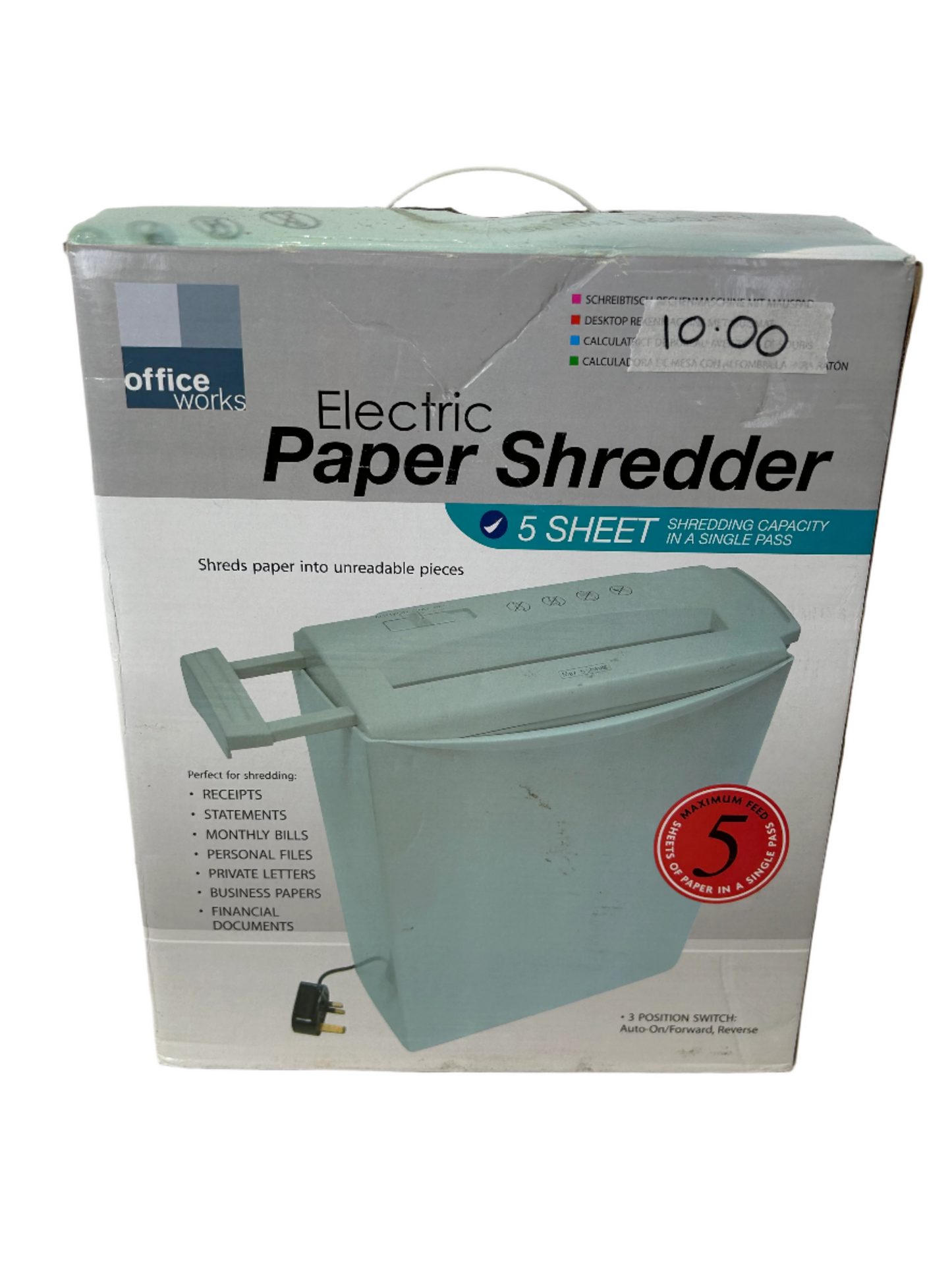 Electric Paper Shredder (Pre-loved)