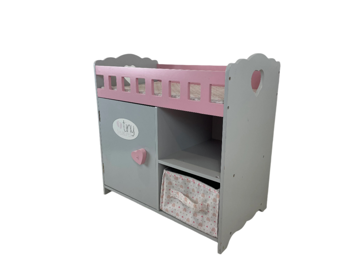 Tiny Treasure Wooden Doll Bed with Storage (pre-loved)