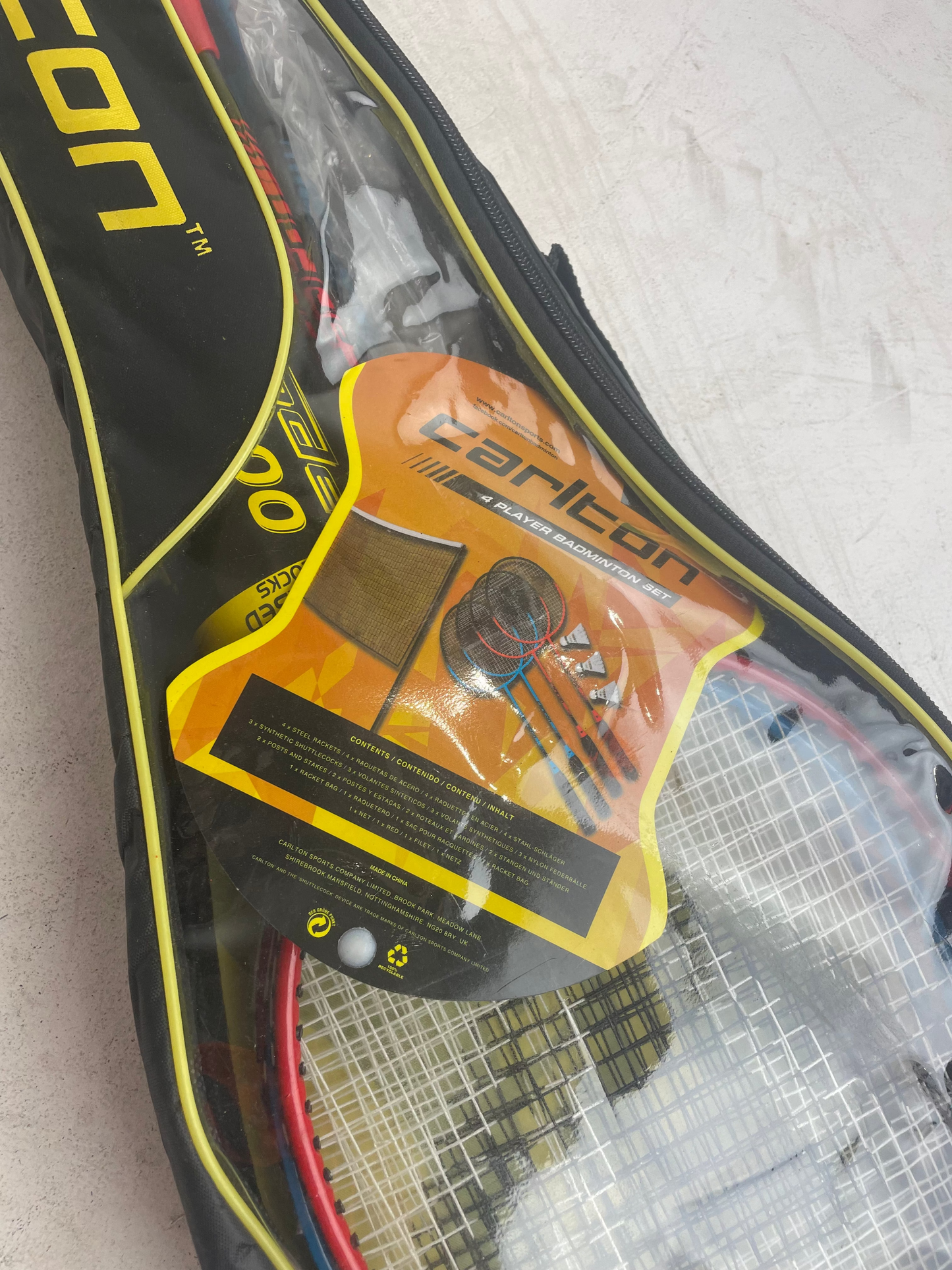 Carlton Badminton Set With 4 Rackets + Net (New)