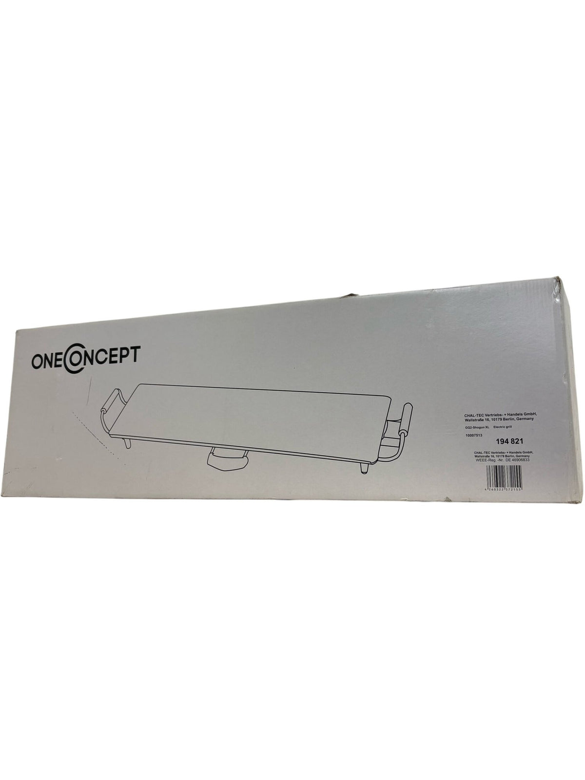OneConcept Electric Griddle Model 194821 (Unused)