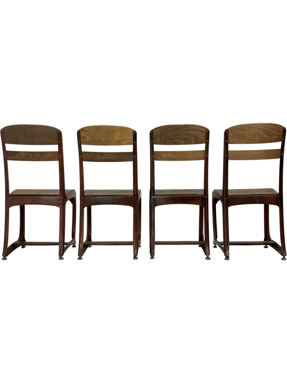 Antique Retro 'Envoy' Wooden Dining Chair Set of 4 (Pre-Loved)