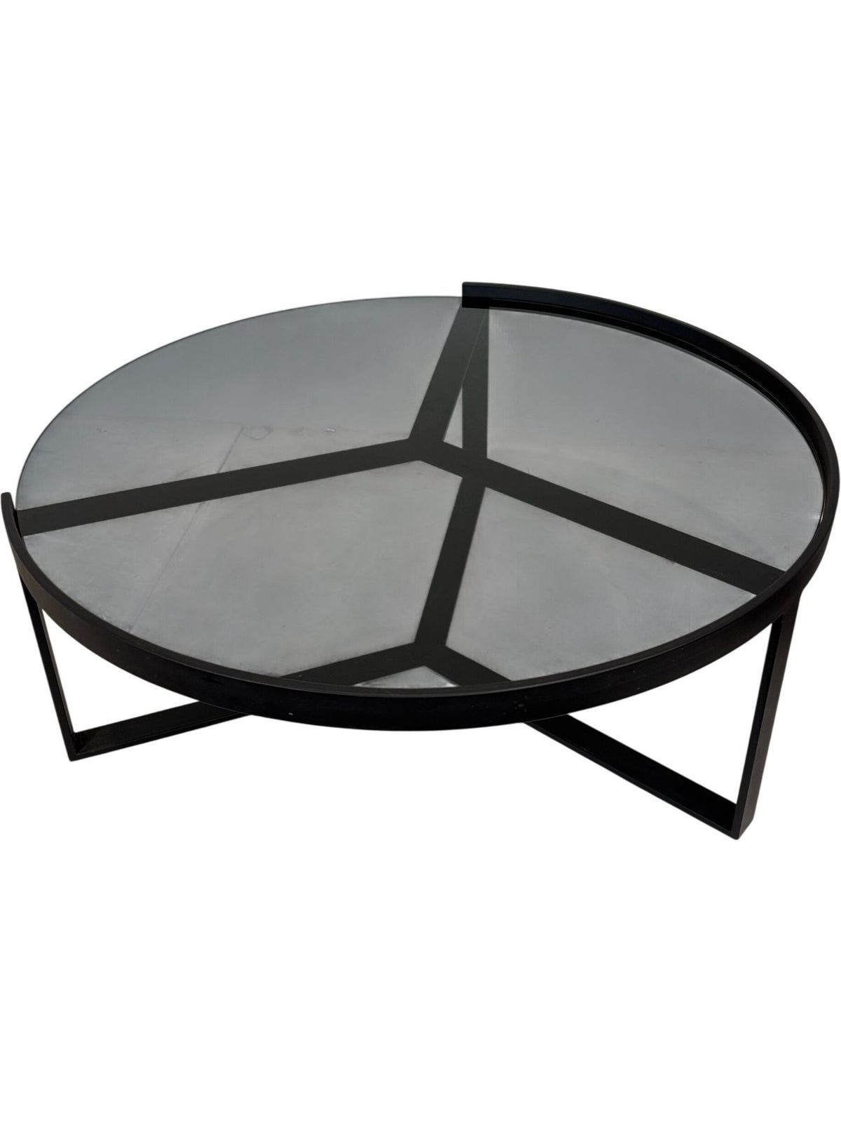 'Made.com' Contemporary Glass Coffee Table Black Frame (Unused)