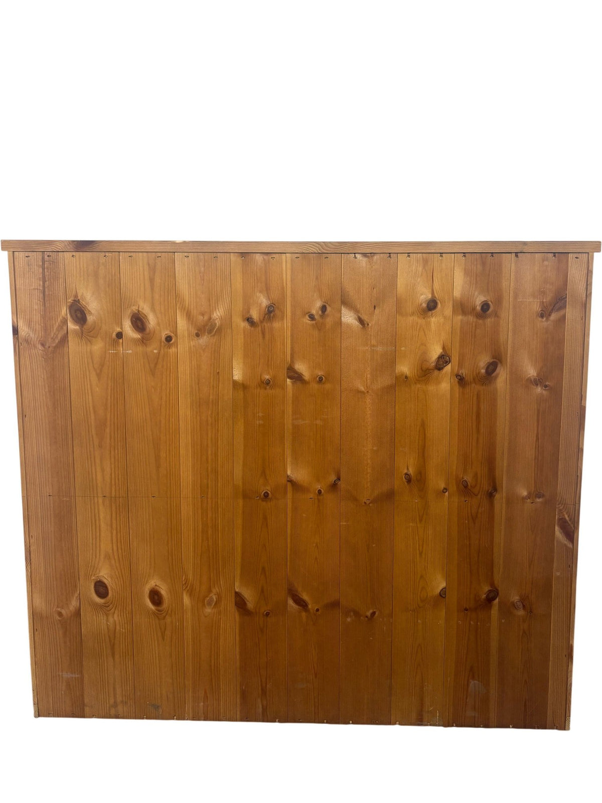 Solid Wood Storage Cabinet with Double Doors and Black Handles (Pre-Loved)