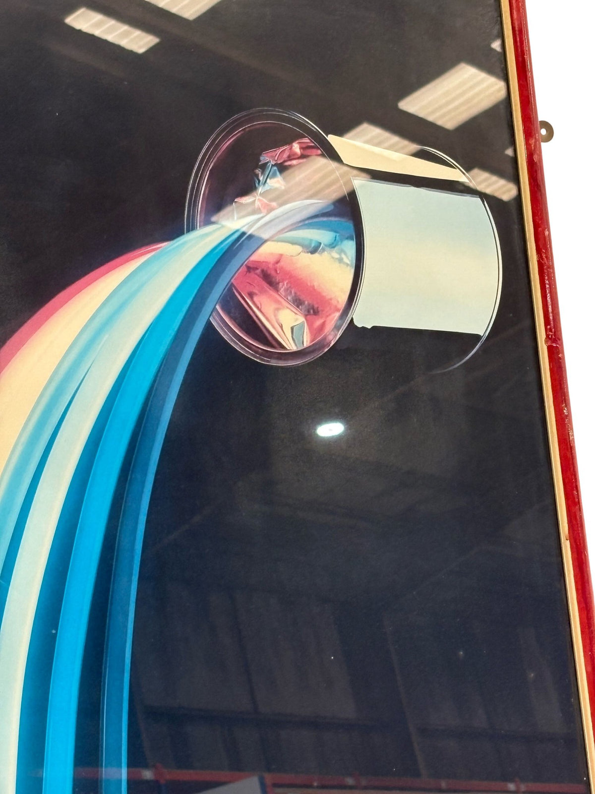 Antonio Peticov Pouring Marble Metal and Neon Sculpture Poster (Pre-Loved)
