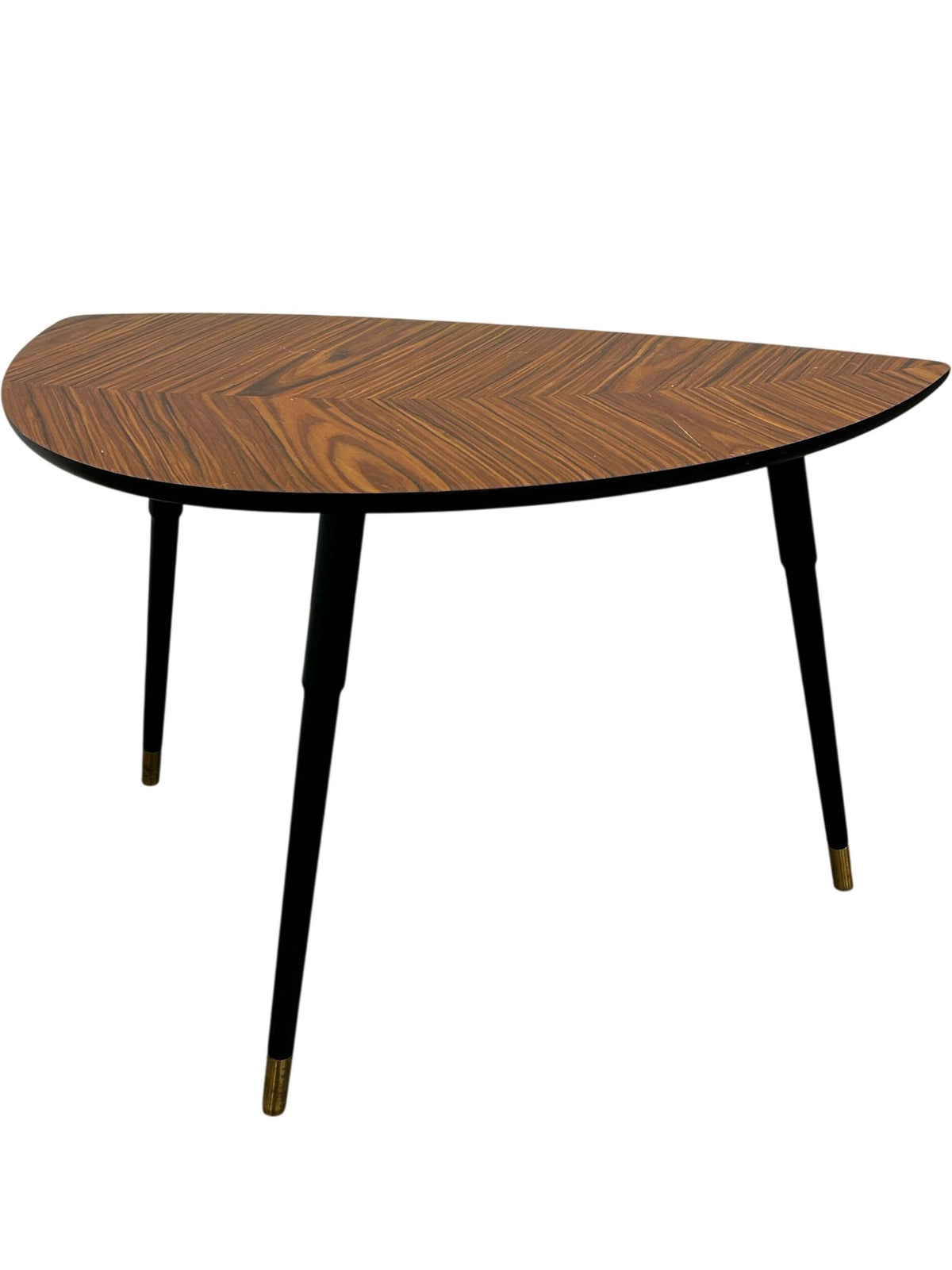 Retro Style Triangular Coffee Table Black Tapered Legs (Pre-Loved)