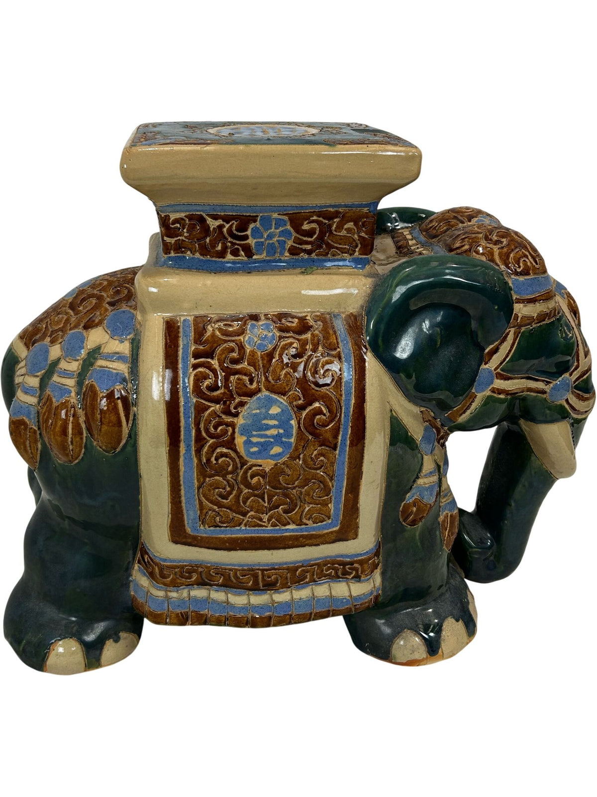Decorative Ceramic Elephant Plant Stand (Pre-Loved)