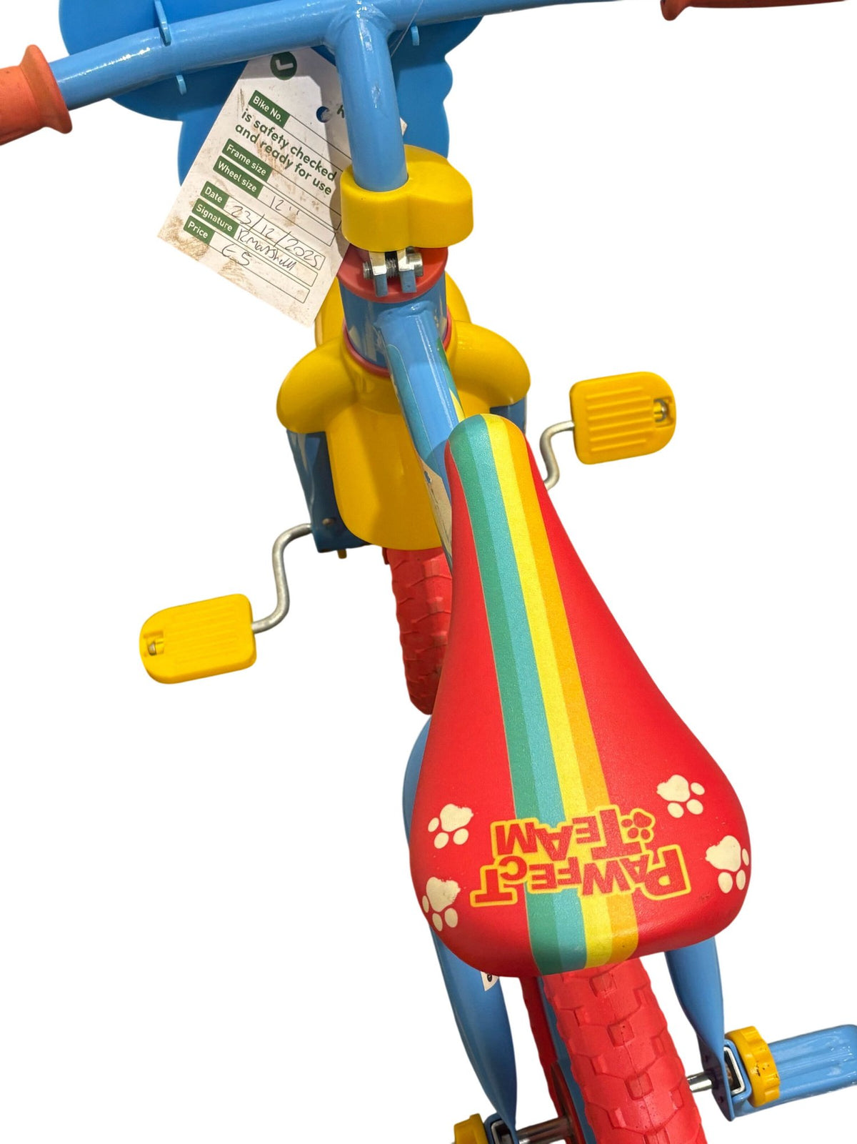 Serviced Paw Patrol Bike 12" Wheel (Pre-Loved)
