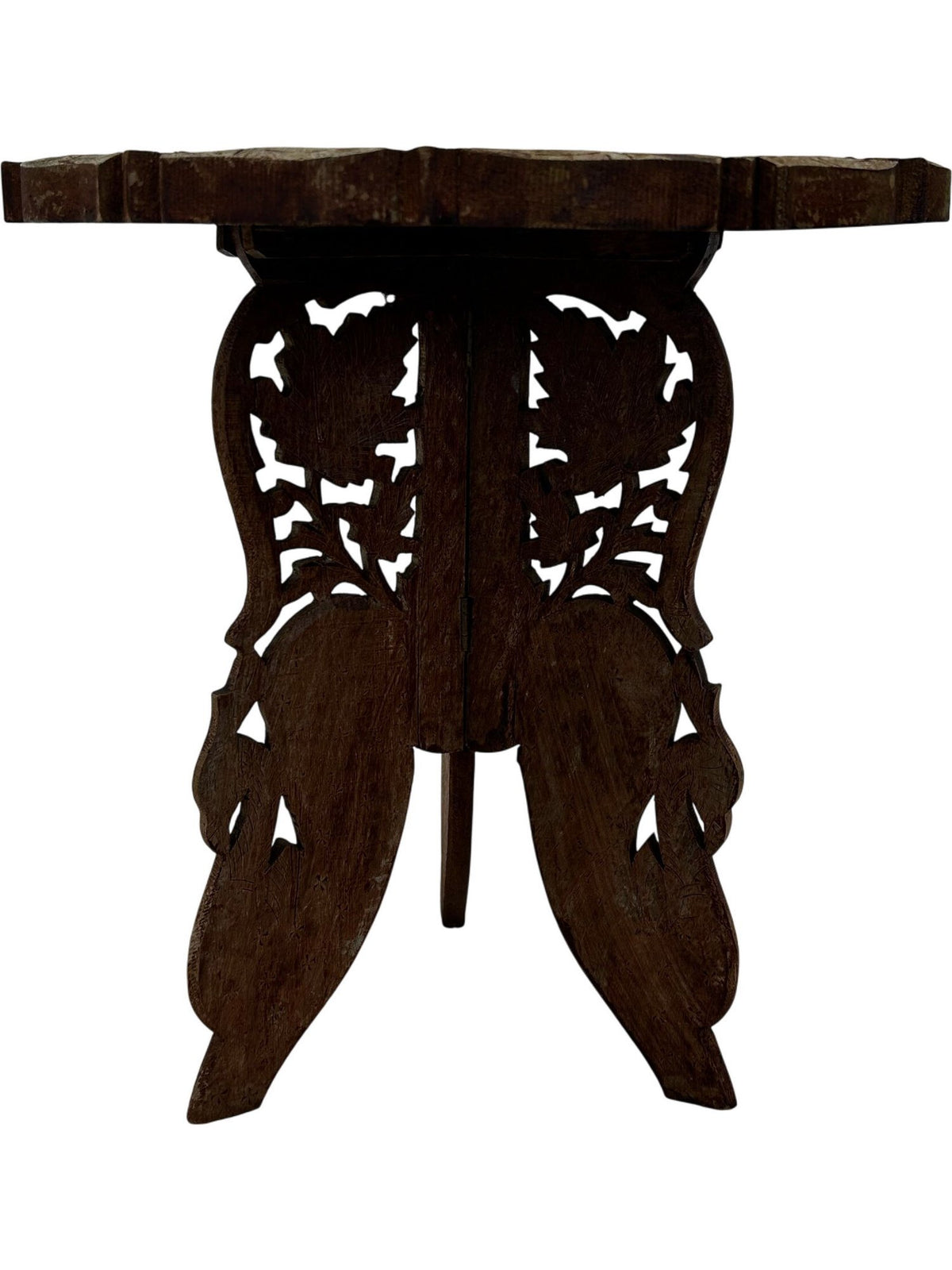 Ornate Carved Wooden Plant Stand Side Table (Pre-Loved)