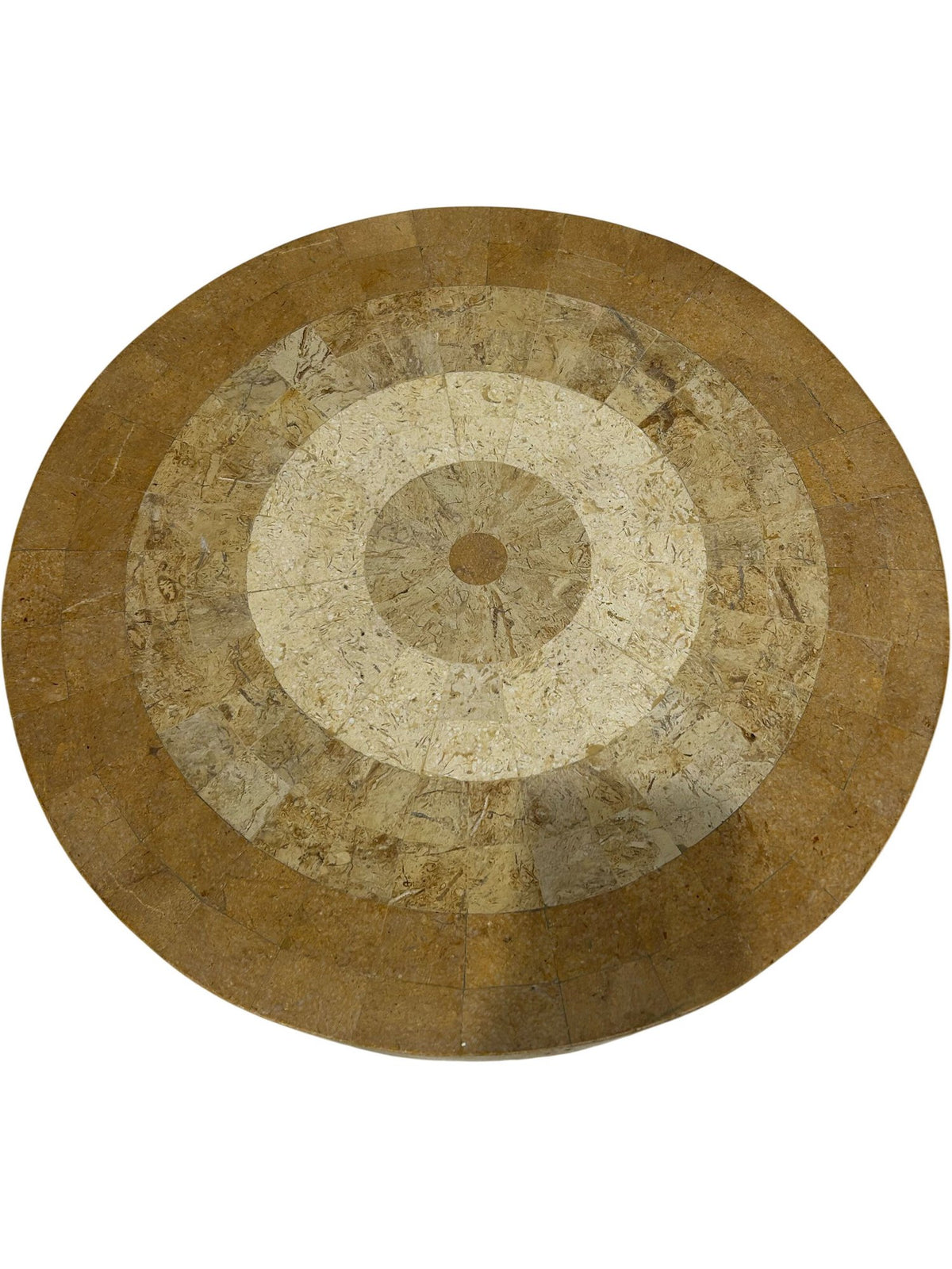 Round Mosaic Stone Top Side Table with Metal Tripod Legs (Pre-Loved)