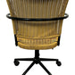 Rattan Office Chair with Black Metal Frame (Pre-Loved)