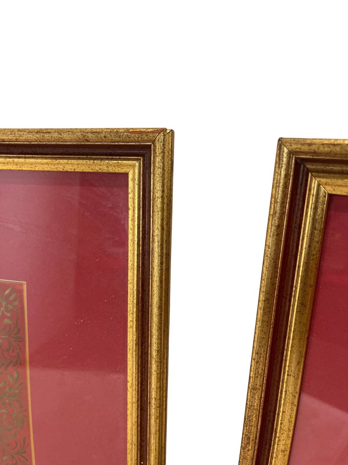Pair of Framed Indian Miniature Paintings in Gold Frames (Pre-Loved)