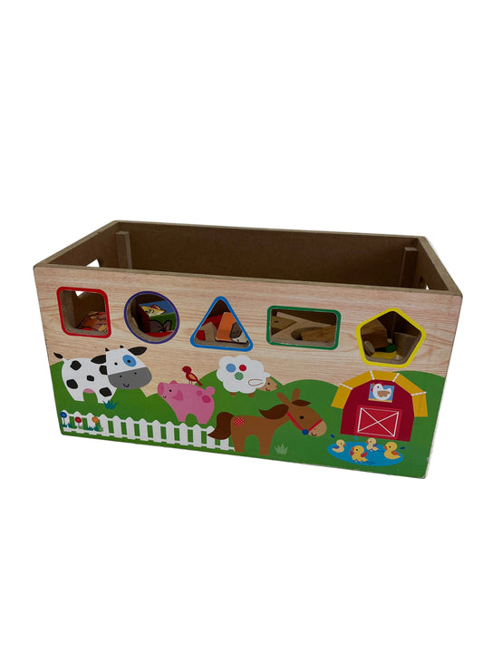 Wooden Sorting Building Blocks Activity Toy (Pre-Loved)