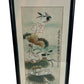 Oriental Painting Framed Scroll Art Birds Floral Design (Pre-Loved)