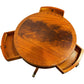 Round Wooden Pedestal Side Table with Drawers & Claw Feet (Pre-Loved)